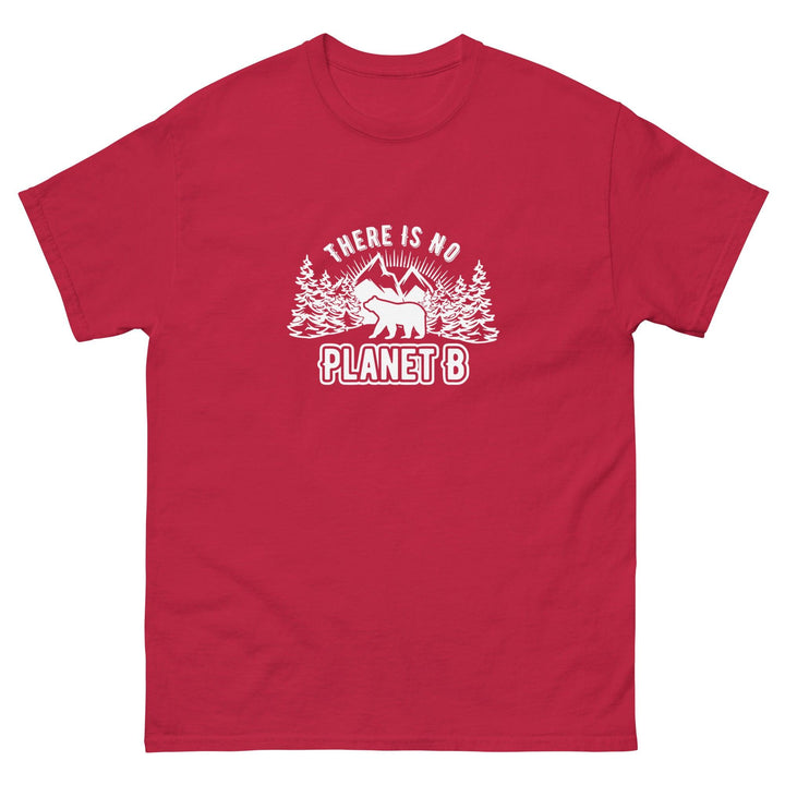 Theris No Planet B Man classic premium cotton tee - Cardinal / S - ArtyKoala