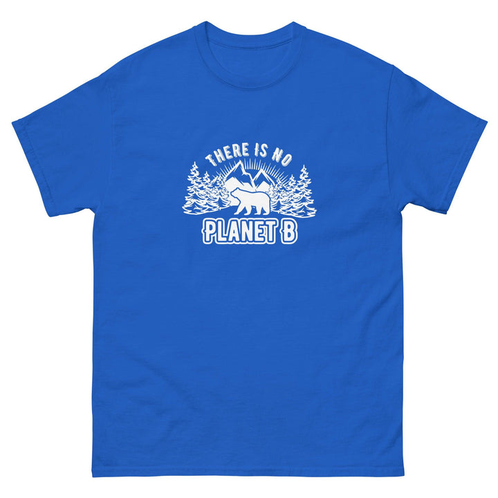 Theris No Planet B Man classic premium cotton tee - Royal / S - ArtyKoala