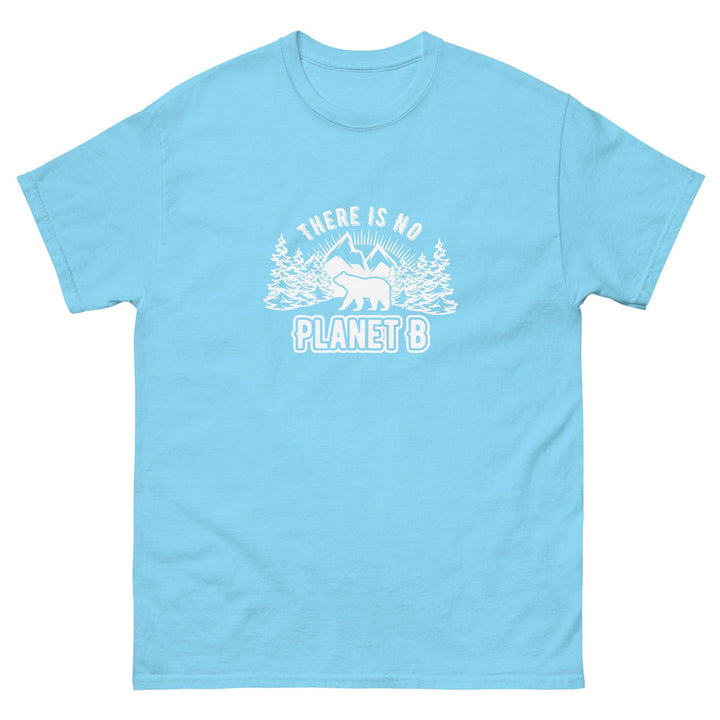 Theris No Planet B Man classic premium cotton tee - Sky / S - ArtyKoala