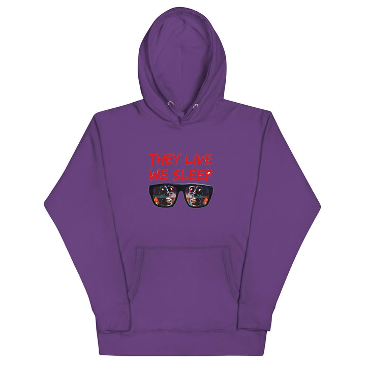 They Live We Sleep Unisex Premium Hoodie - Purple / S - ArtyKoala