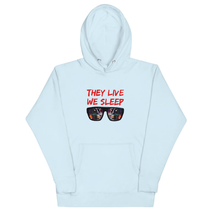 They Live We Sleep Woman Hoodie - Sky Blue / S - ArtyKoala