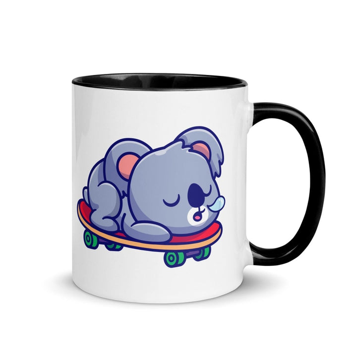 Tired Koala Colorful Print Mug - Black - 11 oz - ArtyKoala