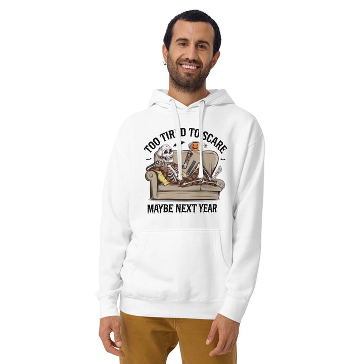 Too Tired to Scare Graphic Hoodie - Dusty Rose - S - ArtyKoala