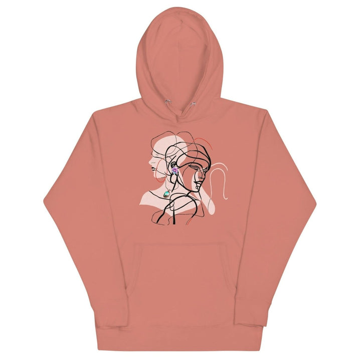 Two Interwined Women Unisex Premium Hoodie - White - S - ArtyKoala