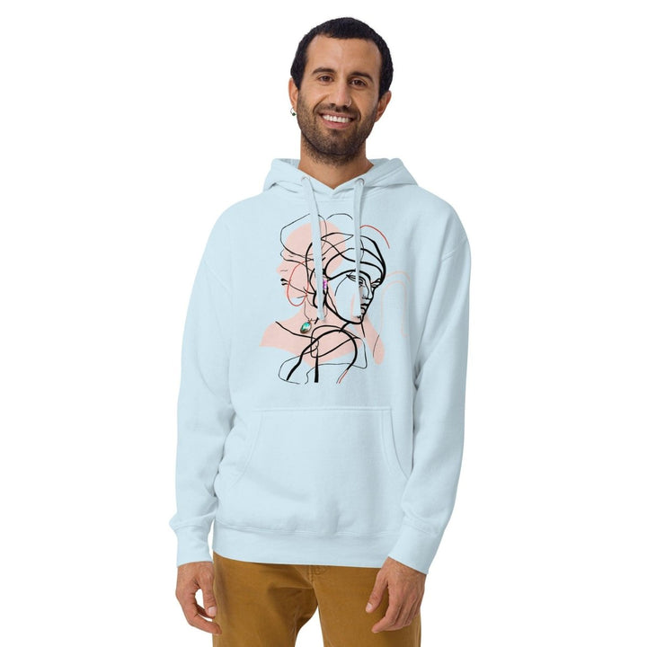 Two Interwined Women Unisex Premium Hoodie - Carbon Grey - S - ArtyKoala