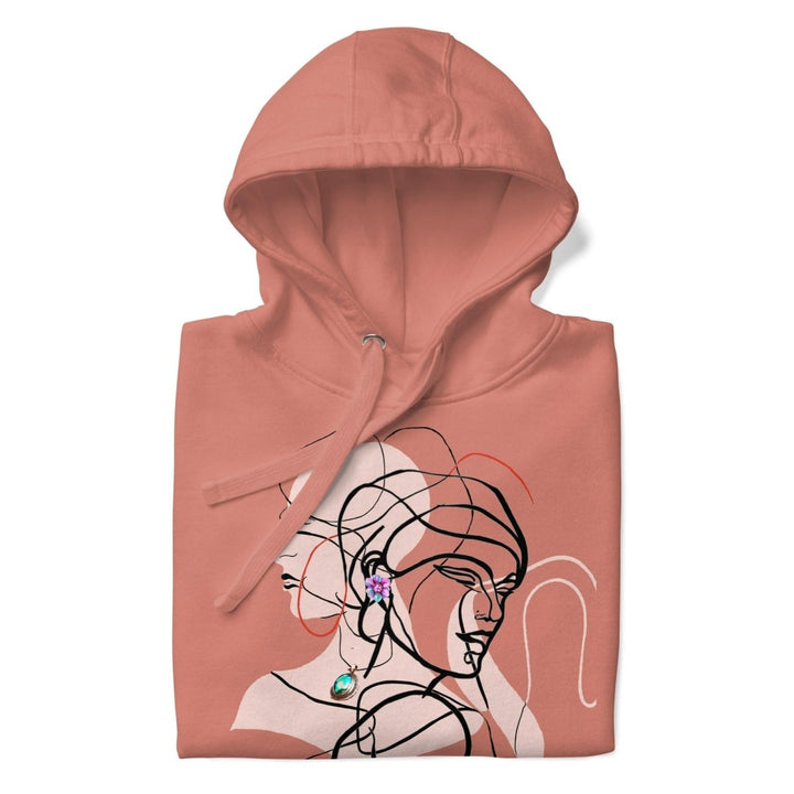 Two Interwined Women Unisex Premium Hoodie - White - S - ArtyKoala