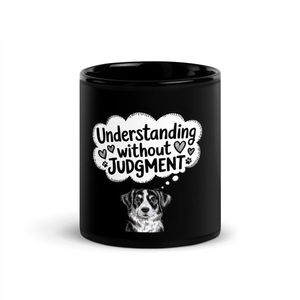 Understanding Without Judgment Black Glossy Mug - 11 oz - ArtyKoala