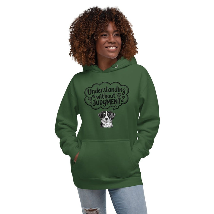 Understanding Without Judgment Graphic Hoodie - White - S - ArtyKoala