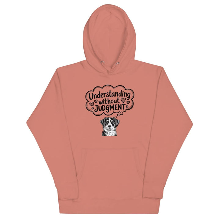 Understanding Without Judgment Graphic Hoodie - Dusty Rose - S - ArtyKoala