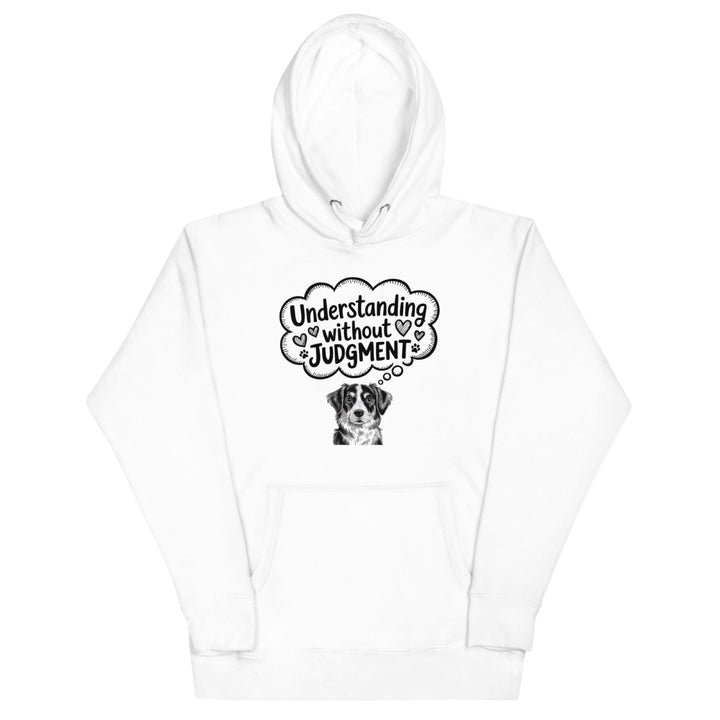 Understanding Without Judgment Graphic Hoodie - White - S - ArtyKoala