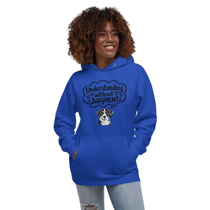 Understanding Without Judgment Graphic Hoodie - White - S - ArtyKoala
