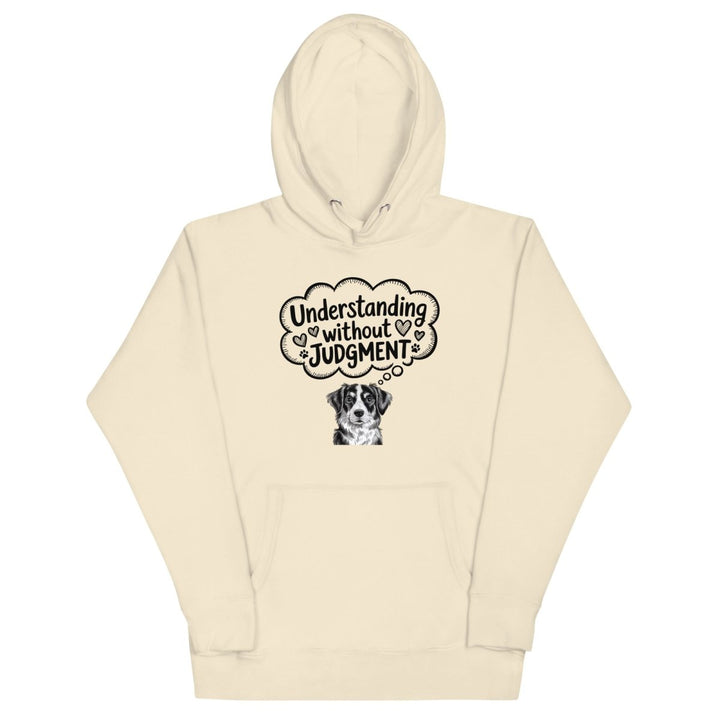 Understanding Without Judgment Graphic Hoodie - Bone - S - ArtyKoala