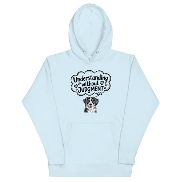 Understanding Without Judgment Graphic Hoodie - Sky Blue - S - ArtyKoala