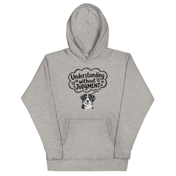 Understanding Without Judgment Graphic Hoodie - Carbon Grey - S - ArtyKoala
