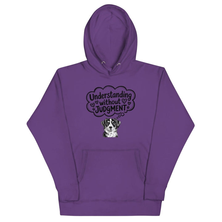 Understanding Without Judgment Graphic Hoodie - Purple - S - ArtyKoala