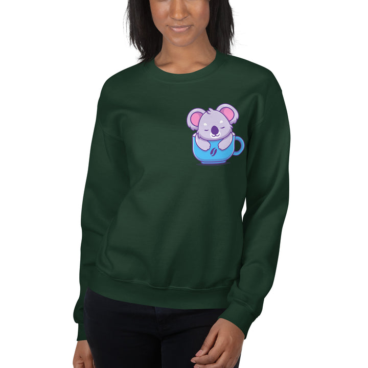 Koala Sleeping in a Cup Unisex Premium Sweatshirt - ArtyKoala