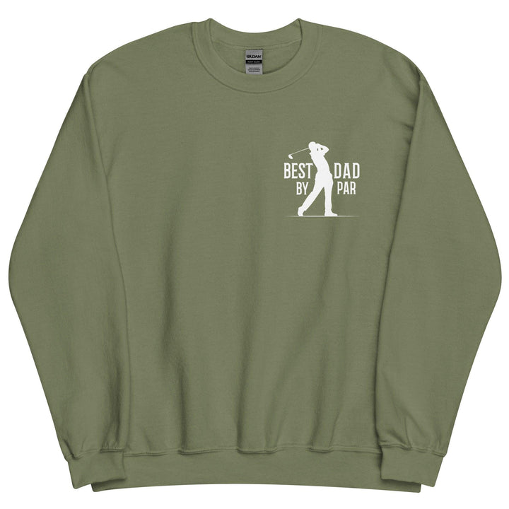 Best Dad By Par White Man Premium Sweatshirt - Military Green / S - ArtyKoala