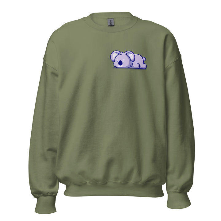 Sleepy Koala Unisex Premium Sweatshirt - Military Green / S - ArtyKoala