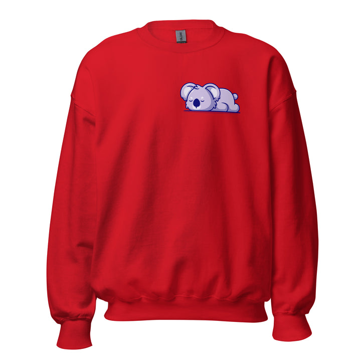 Sleepy Koala Unisex Premium Sweatshirt - Red / S - ArtyKoala