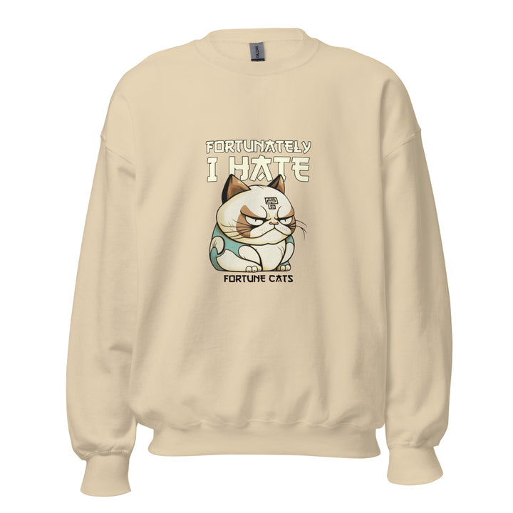 Fortunately I Hate Unisex Premium Sweatshirt - Sand / S - ArtyKoala