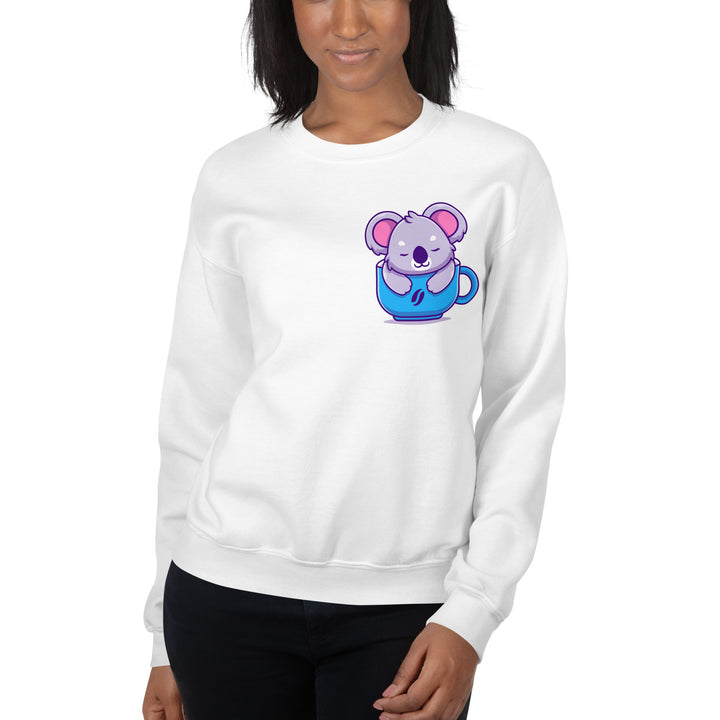 Koala Sleeping in a Cup Unisex Premium Sweatshirt - ArtyKoala