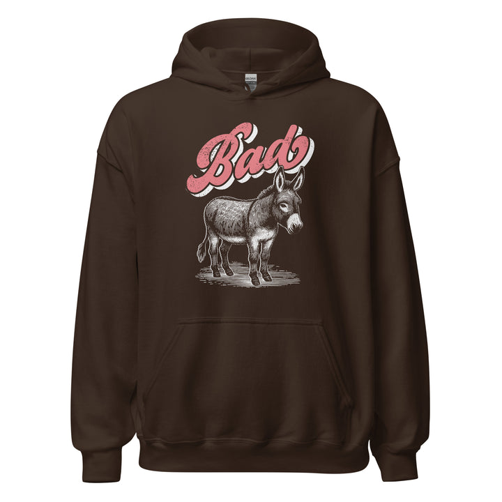 Funny Bad Ass Donkey Men Premium Hoodie - Dark Chocolate / S - ArtyKoala