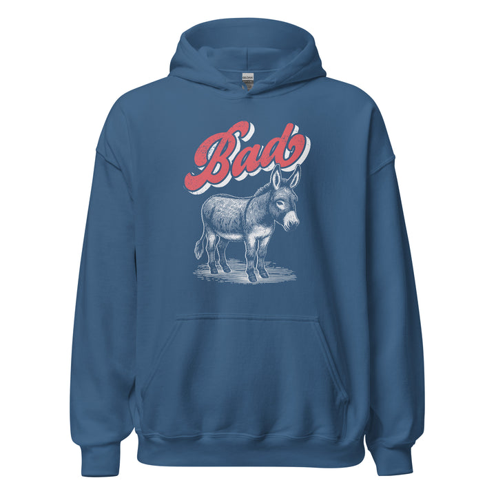 Funny Bad Ass Donkey Men Premium Hoodie - Indigo Blue / S - ArtyKoala