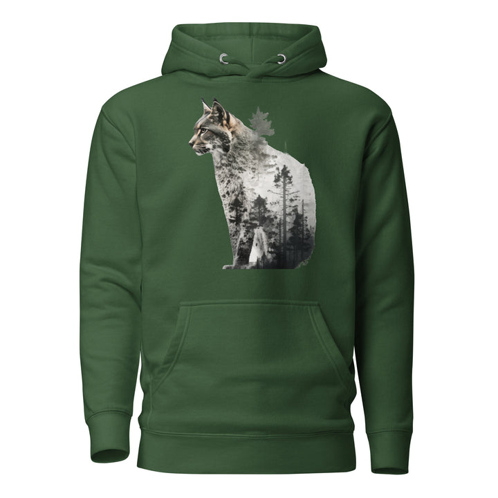 Wild Cat Man Premium Hoodie - Forest Green / S - ArtyKoala