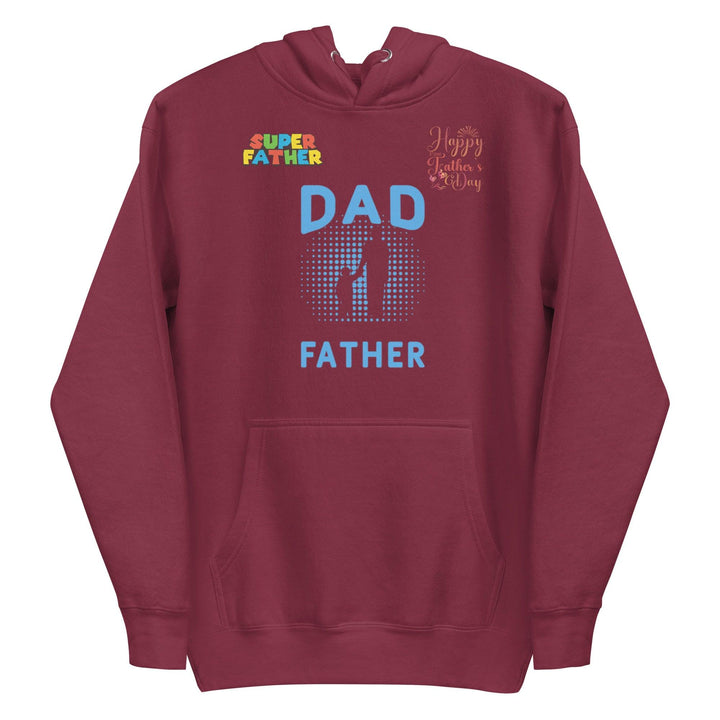 Dad Father Man Premium Hoodie - Maroon / S - ArtyKoala