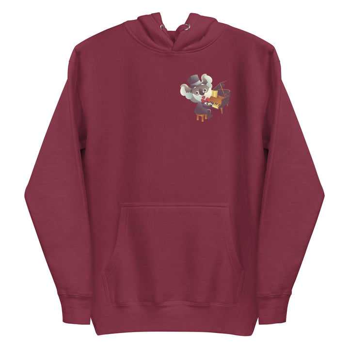 Koala Musicians Piano Man Premium Hoodie - Maroon / S - ArtyKoala