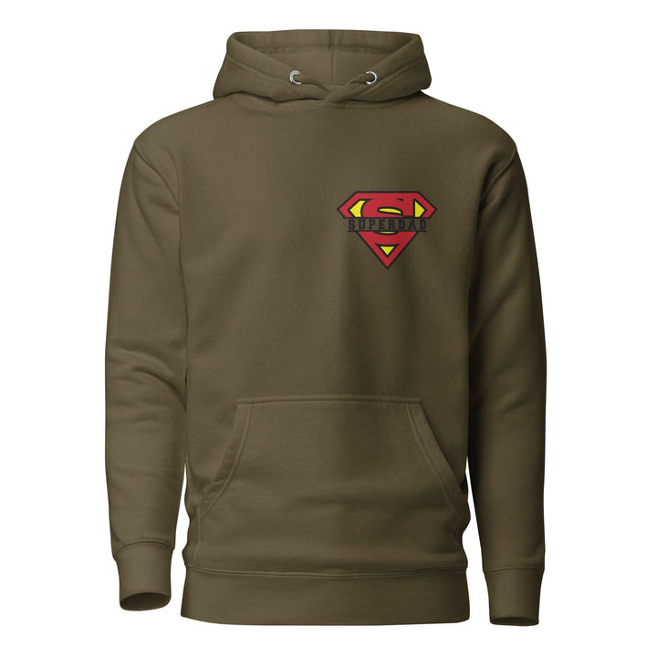 Super Dad Man Premium Hoodie - Military Green / S - ArtyKoala