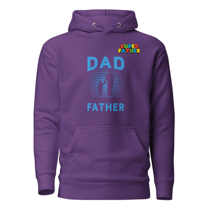 Dad Father Super Man Premium Hoodie - Purple / S - ArtyKoala