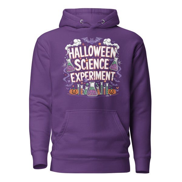 Halloween Science Experiment Unisex Premium Cotton Hoodie - Purple / S - ArtyKoala