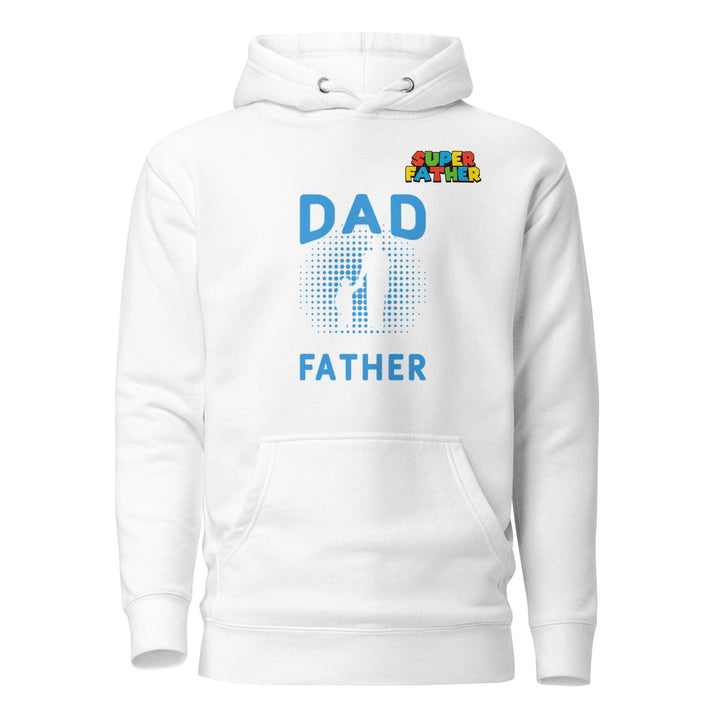 Dad Father Super Man Premium Hoodie - White / S - ArtyKoala