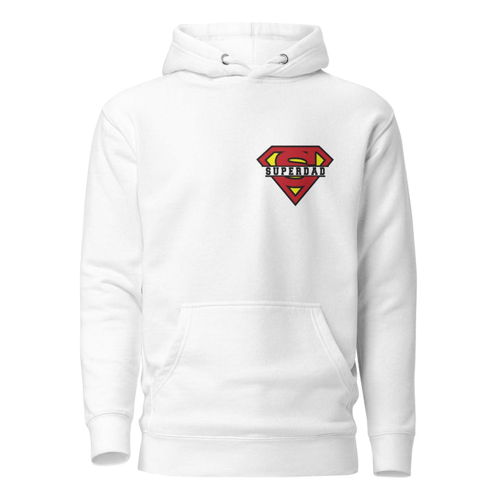 Super Dad Man Premium Hoodie - White / S - ArtyKoala