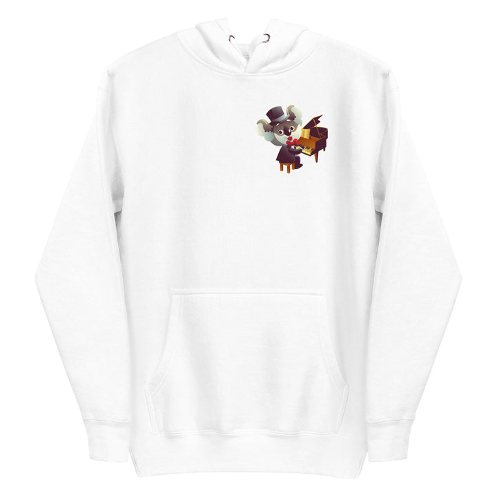 Koala Musicians Piano Man Premium Hoodie - White / S - ArtyKoala