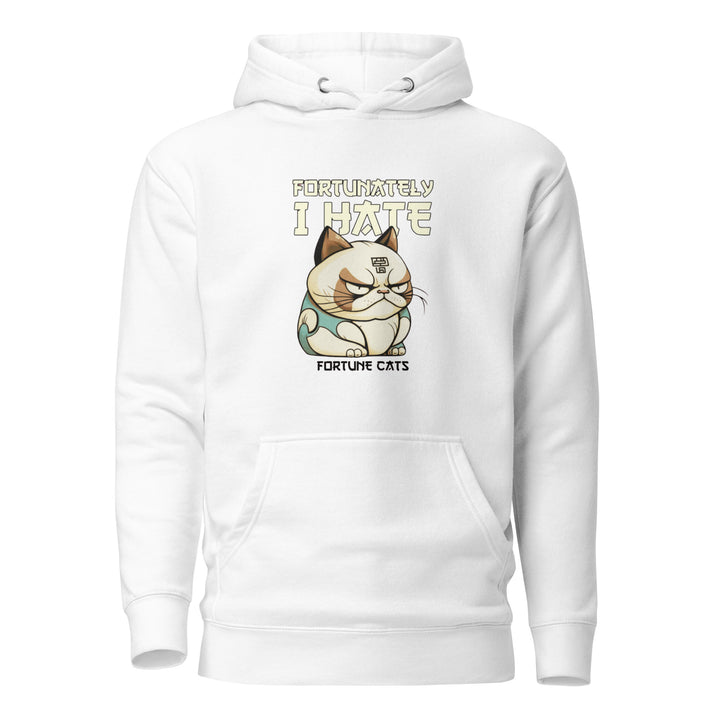 Fortunately I Hate Unisex Premium Hoodie - White / S - ArtyKoala