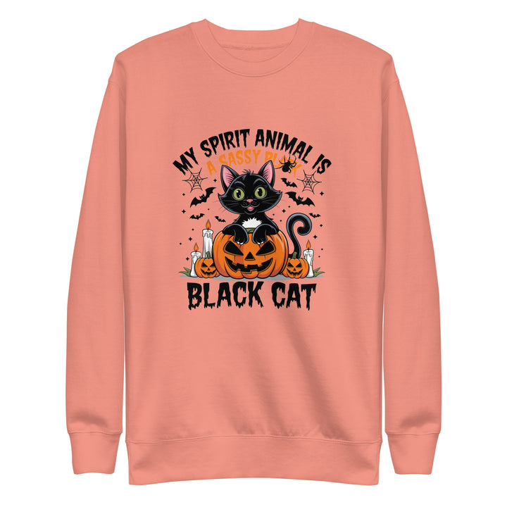 My Animal Spirit is Black Cat Unisex Premium Sweatshirt - Dusty Rose / S - ArtyKoala