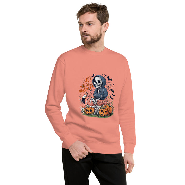 Just Waiting Halloween Unisex Premium Sweatshirt - Dusty Rose / S - ArtyKoala