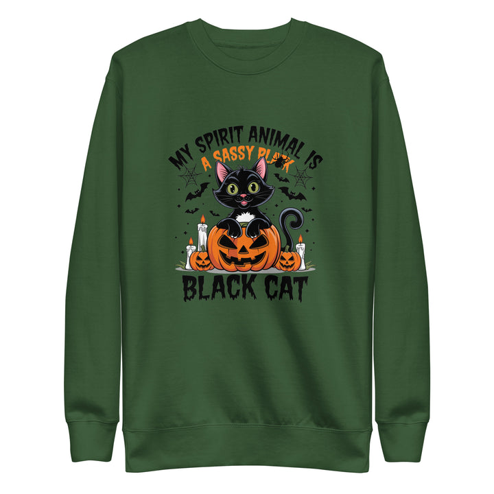 My Animal Spirit is Black Cat Unisex Premium Sweatshirt - Forest Green / S - ArtyKoala