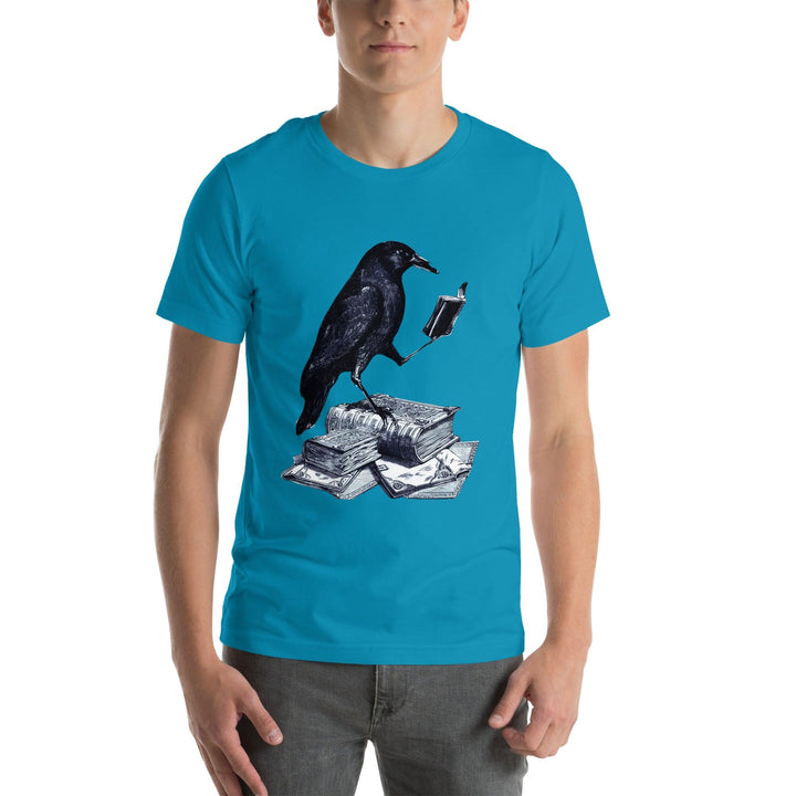 Reading crow Man t-shirt - ArtyKoala