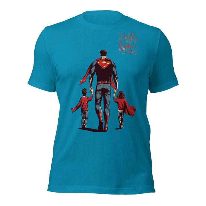 Super Dad Men Premium T-shirt - Aqua / S - ArtyKoala