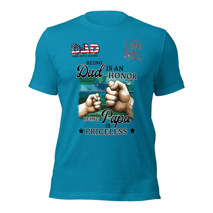 Being Dad Is Honor Men Premium T-shirt - Aqua / S - ArtyKoala