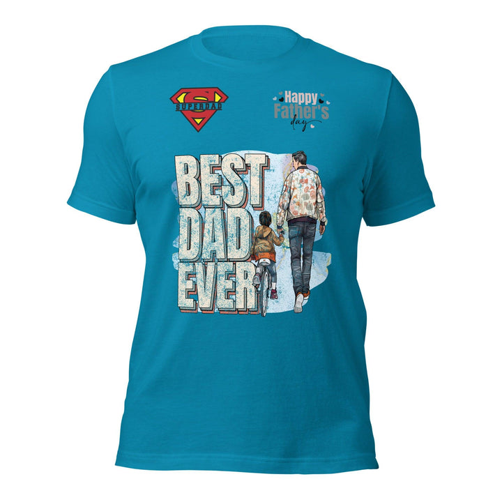 Best Dad Ever Man Premium T-shirt - Aqua / S - ArtyKoala