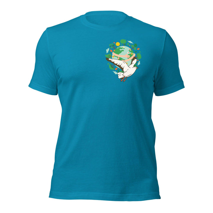 Green World Gull Man Premium T-shirt - Aqua / S - ArtyKoala