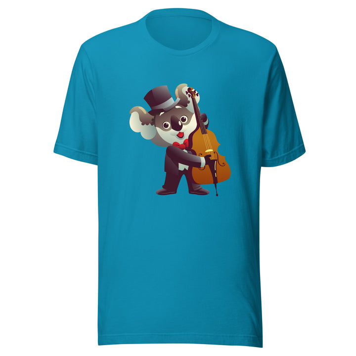 Koala Musicians Contra Bass Man Premium T-shirt - Aqua / S - ArtyKoala