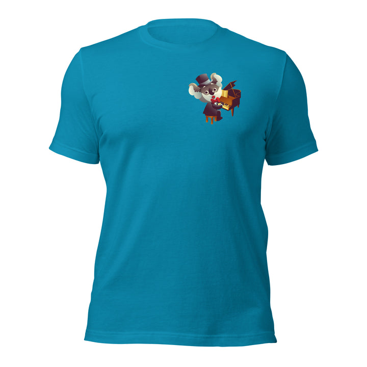 Koala Musicians Piano Man Premium T-shirt - Aqua / S - ArtyKoala