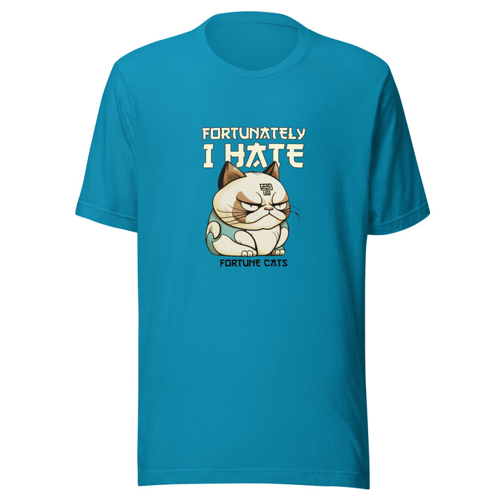 Fortunately I Hate Unisex Premium T-shirt - Aqua / S - ArtyKoala