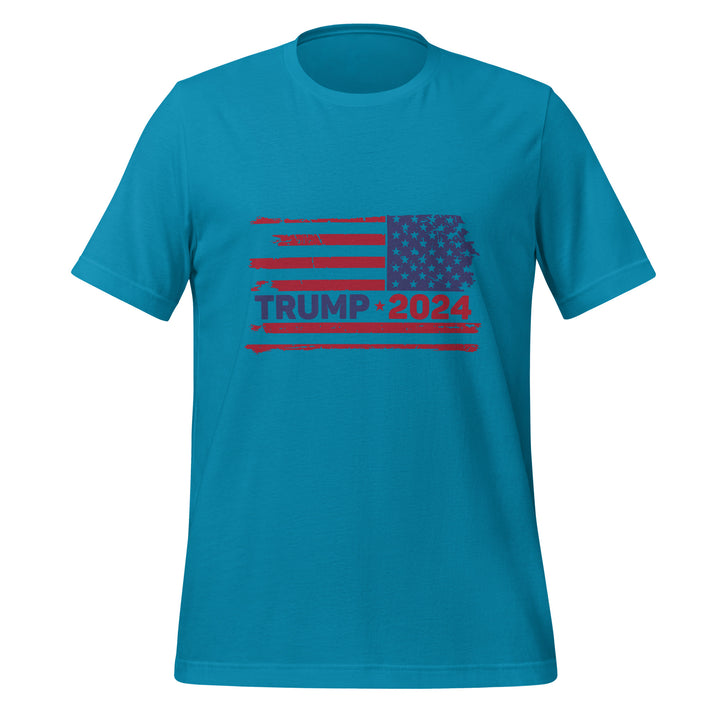 Flag and Trump Unisex T-shirt - Aqua / S - ArtyKoala