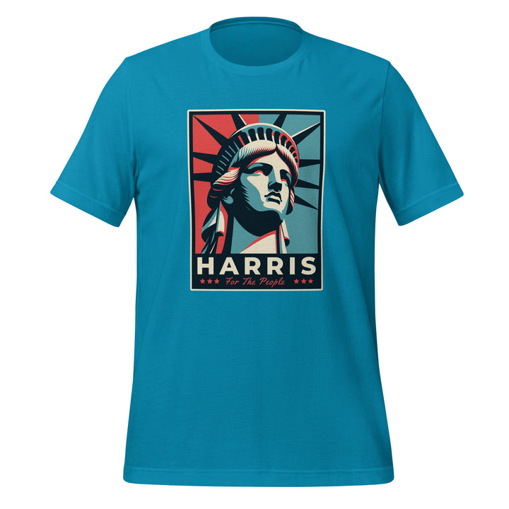 Statue of Liberty Kamala Unisex T-shirt - Aqua / S - ArtyKoala